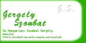 gergely szombat business card